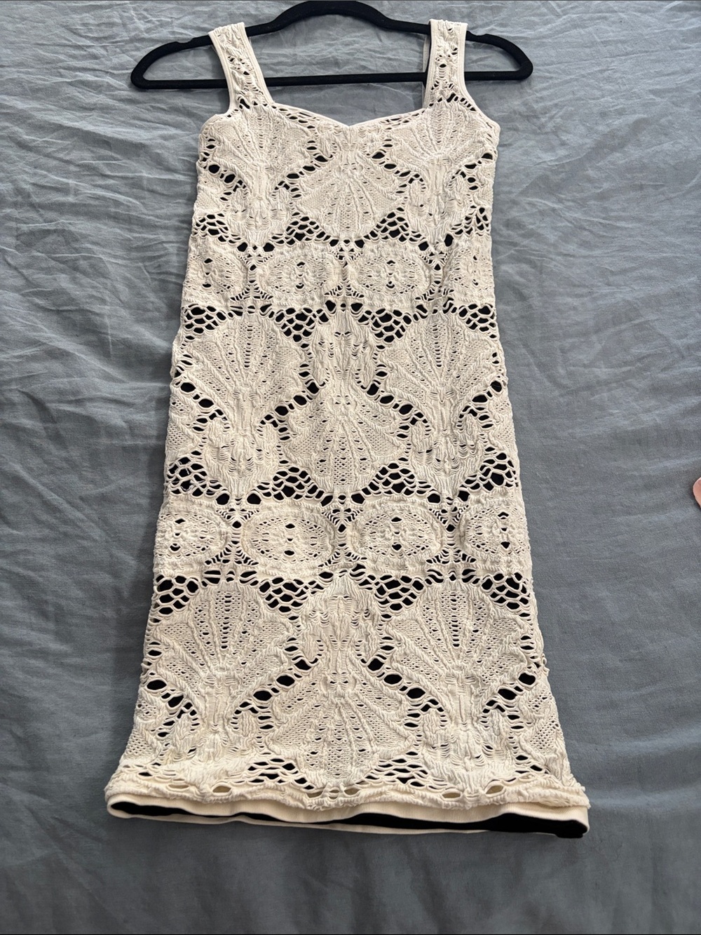 Intimately Free People Crochet Lace Cream Women's stretchy dress